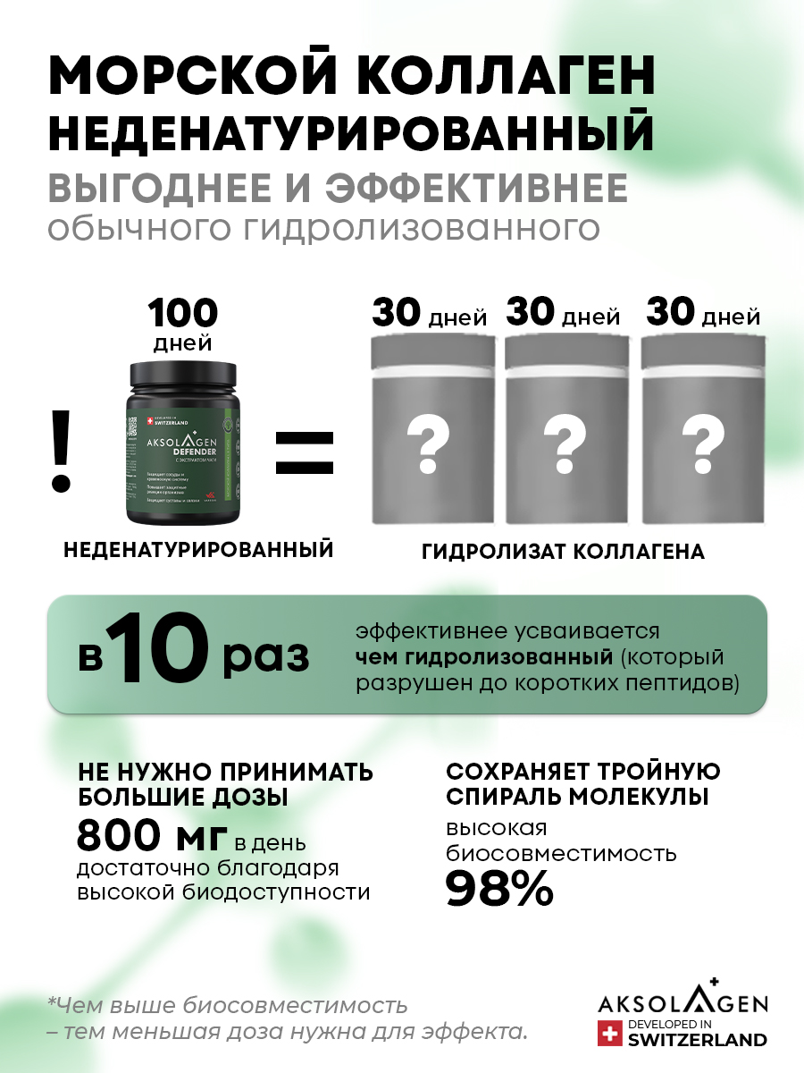 Морской коллаген 2 типа AKSOLAGEN с экстрактом чаги - фото 3