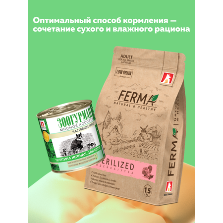 Корм влажный Зоогурман Мясное ассорти Телятина нежная 250 гр х 15 шт