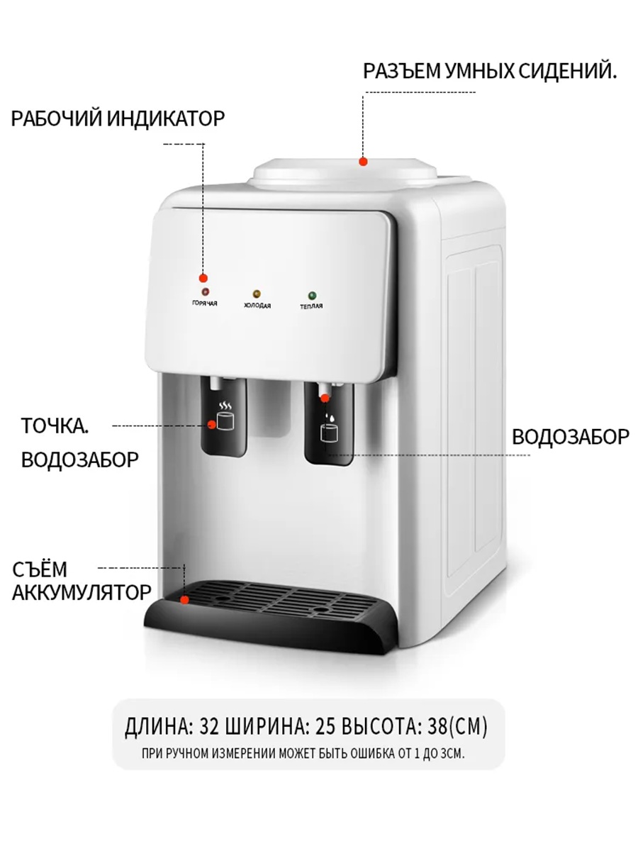 Кулер для воды CASTLELADY с нагревом и охлаждением - фото 5