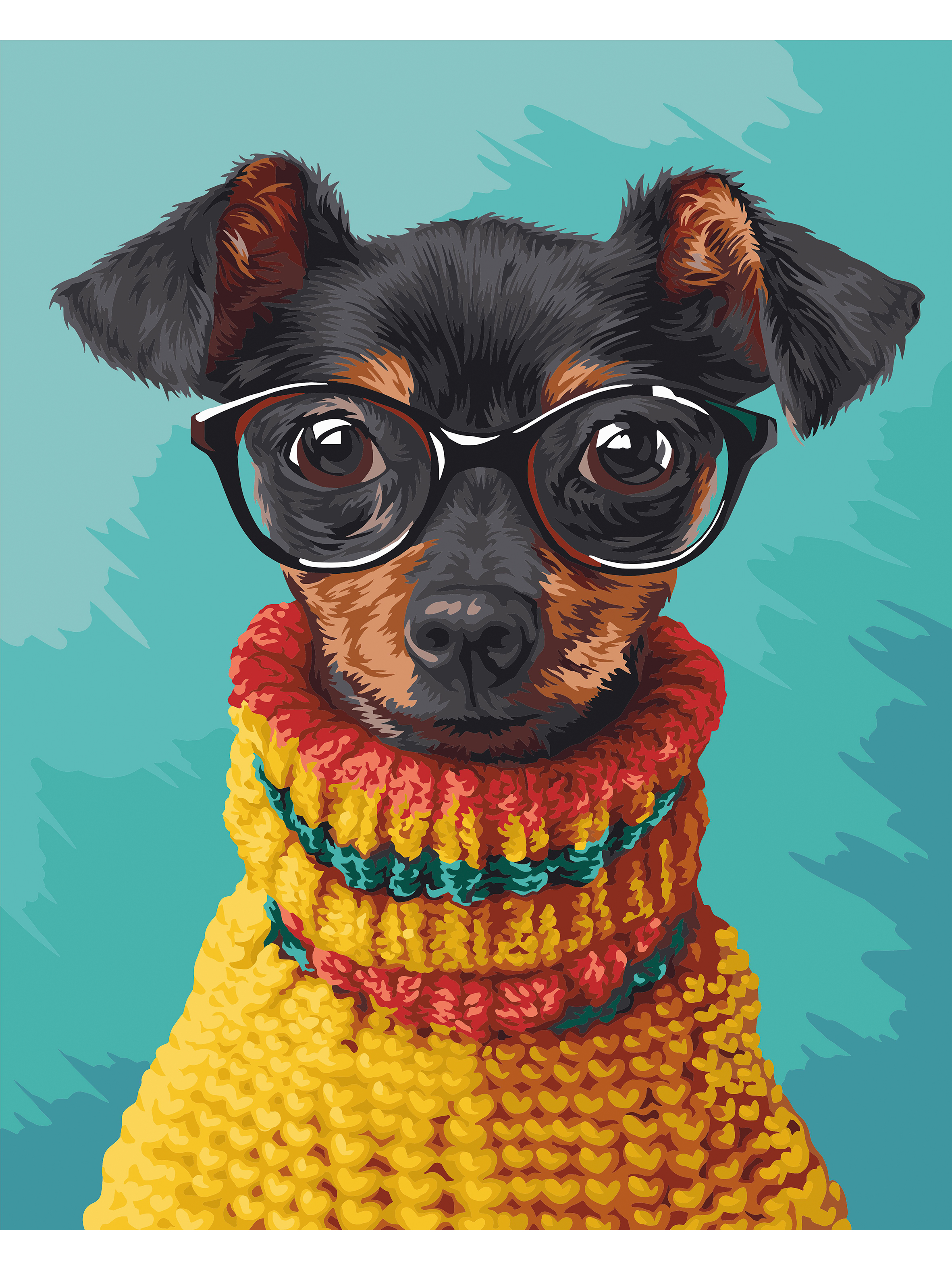 Картина по номерам Это просто шедевр Той в очках в ассортименте - фото 2