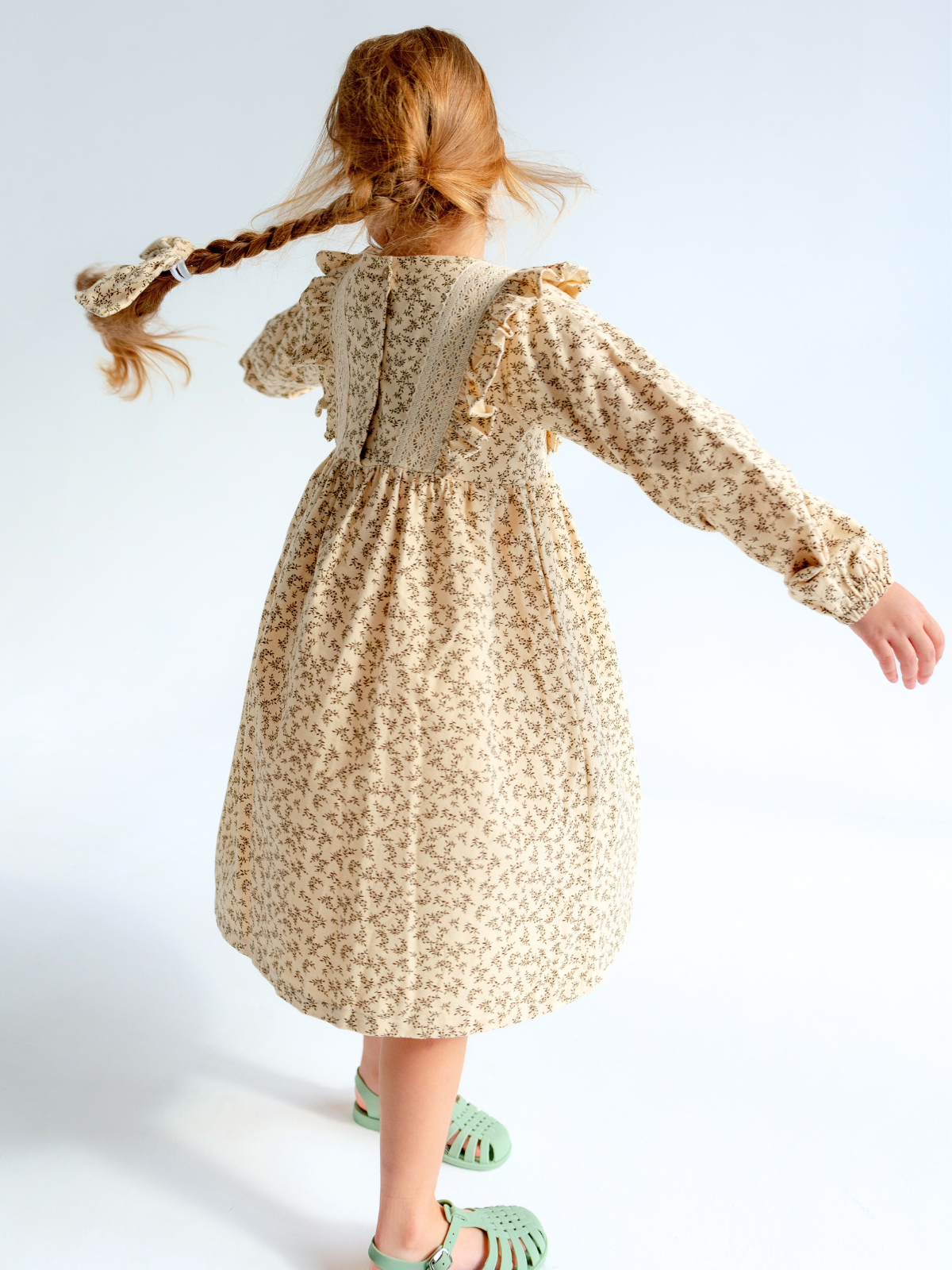 Платье MOUN платье_фланель/кружево_осень/беж - фото 16