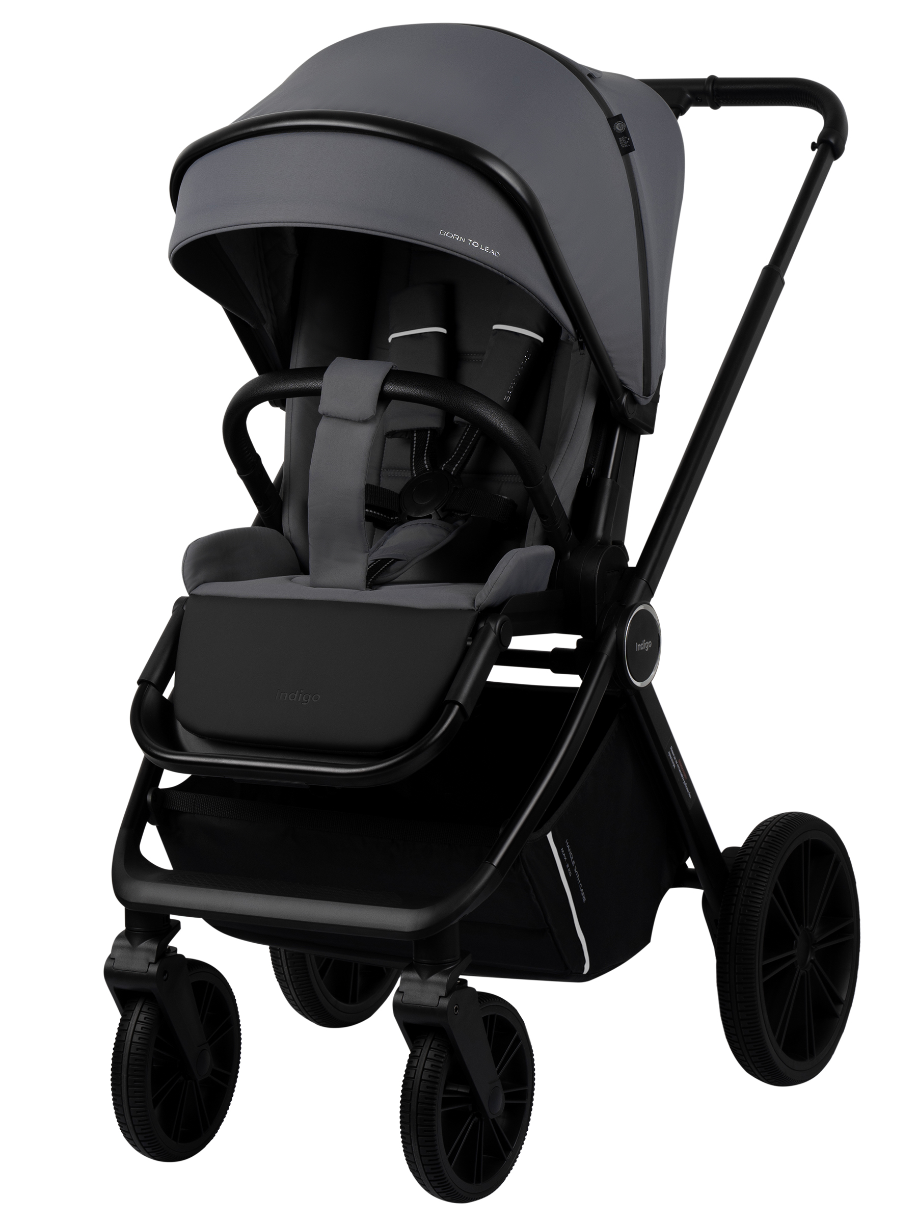 Коляска 2в1 Indigo Sting темно-серый - фото 7
