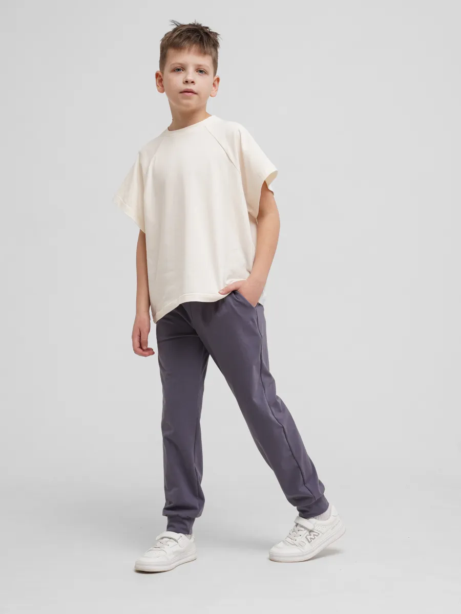 Брюки 2 шт Супер Пупс 2пр/штаны/темно-серый/черный - фото 28