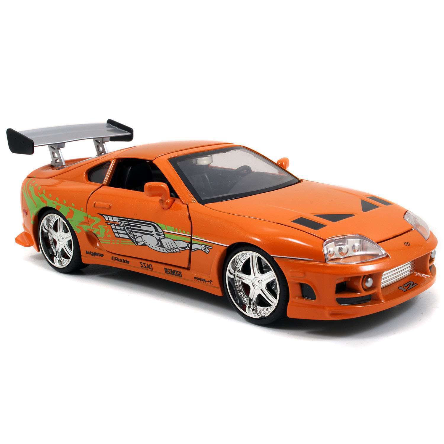 Автомобиль Fast and Furious Toyota Supra-Orange 1995 1:24 97168 - фото 7