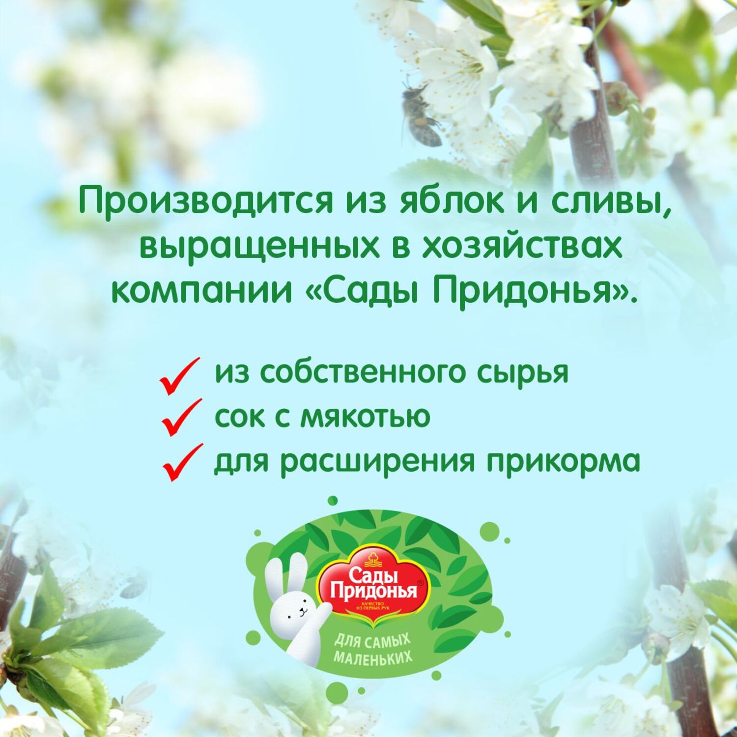 Сок Сады Придонья Яблоко-Слива с 5 мес 0.125 л - фото 4