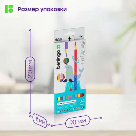 Карандаши цветные BERLINGO 24 шт.
