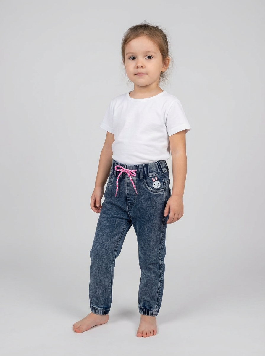 Изображение товара Джинсы для девочек MODERNFECI модель 92 высокая посадка с резинкой
