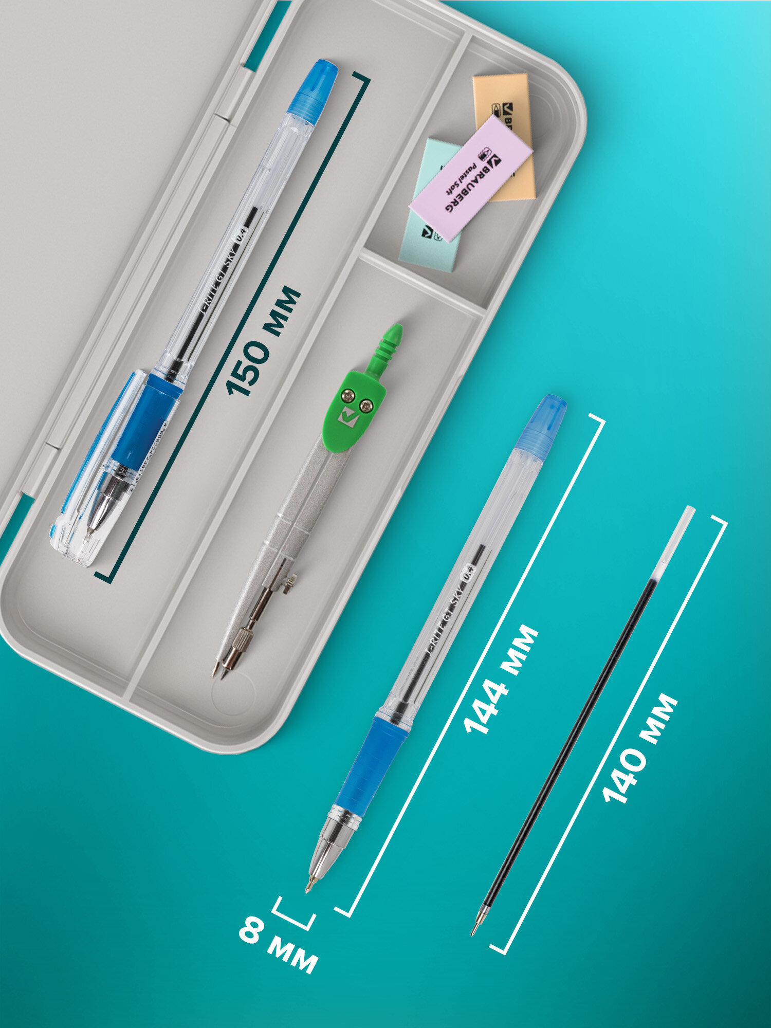 Ручка шариковая Brauberg 12 шт. - фото 4