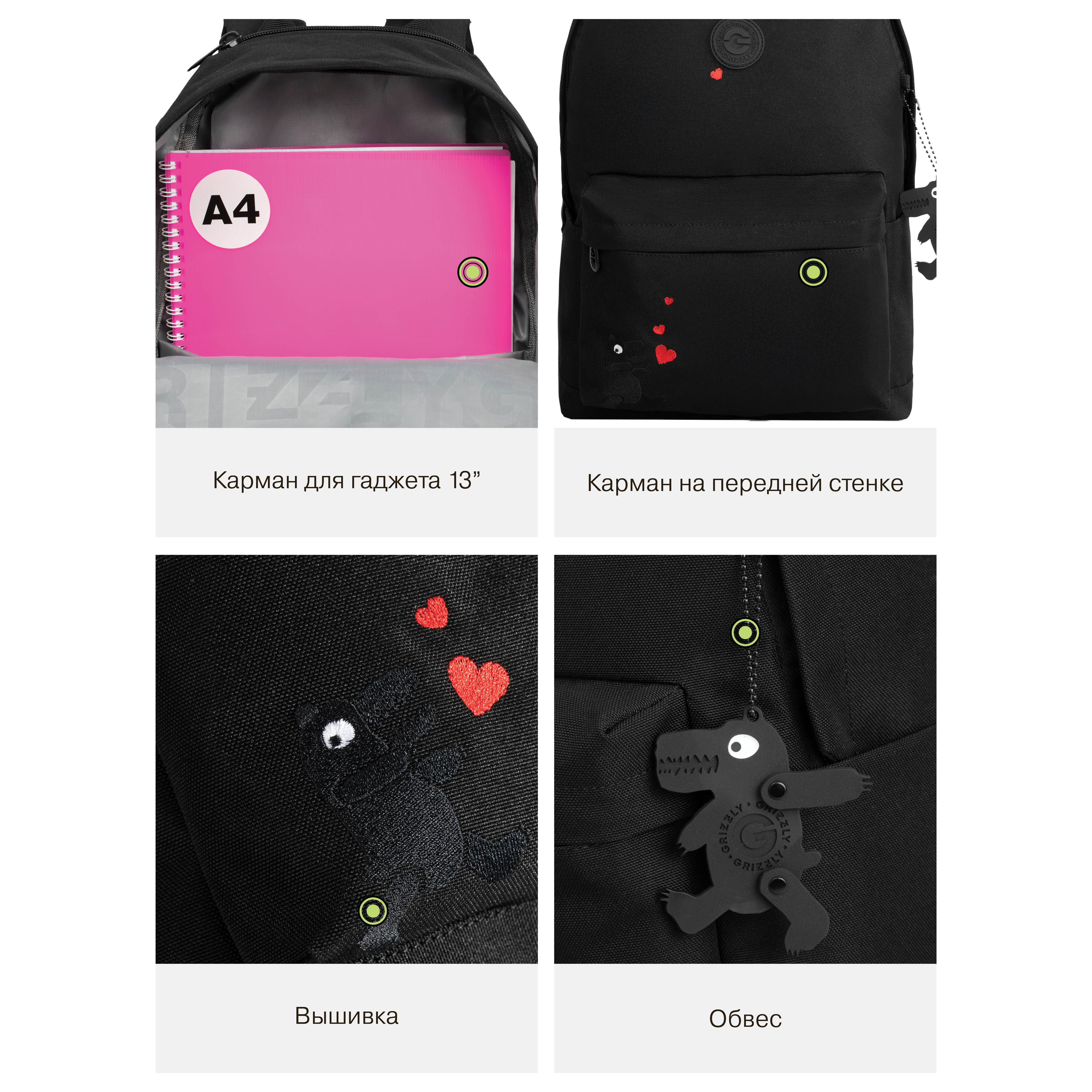 Рюкзак Grizzly Романтик - фото 12