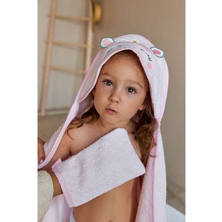 Полотенце уголок Bebekevi Единорог 90 x 75 см 2 шт.