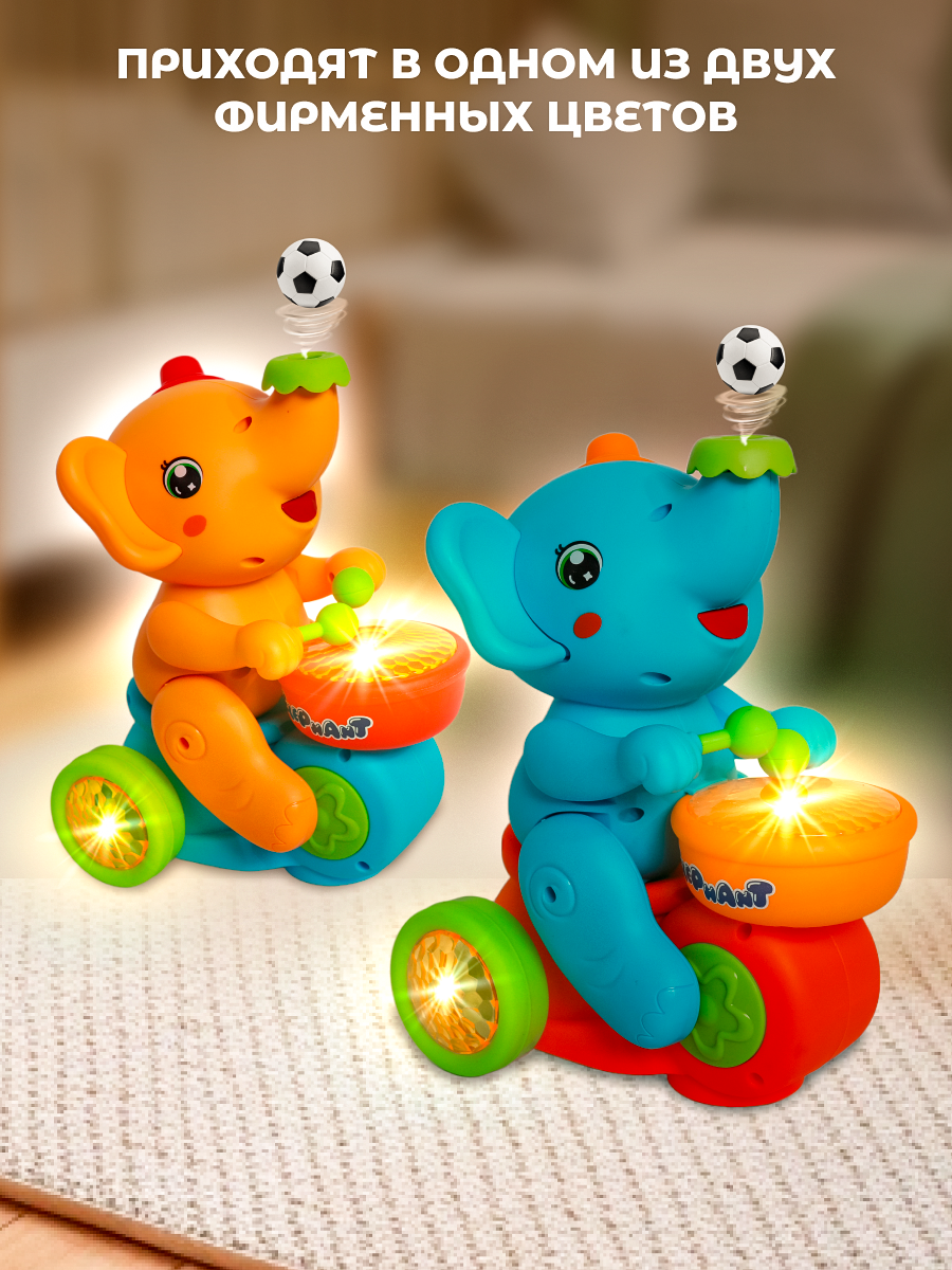 Игрушка CreoPlay Слон развивающмй музыкальный - фото 4