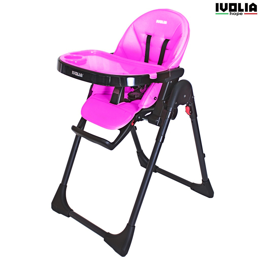Стульчик для кормления Ivolia HOPE 01 2 колеса pink трансформер - фото 1