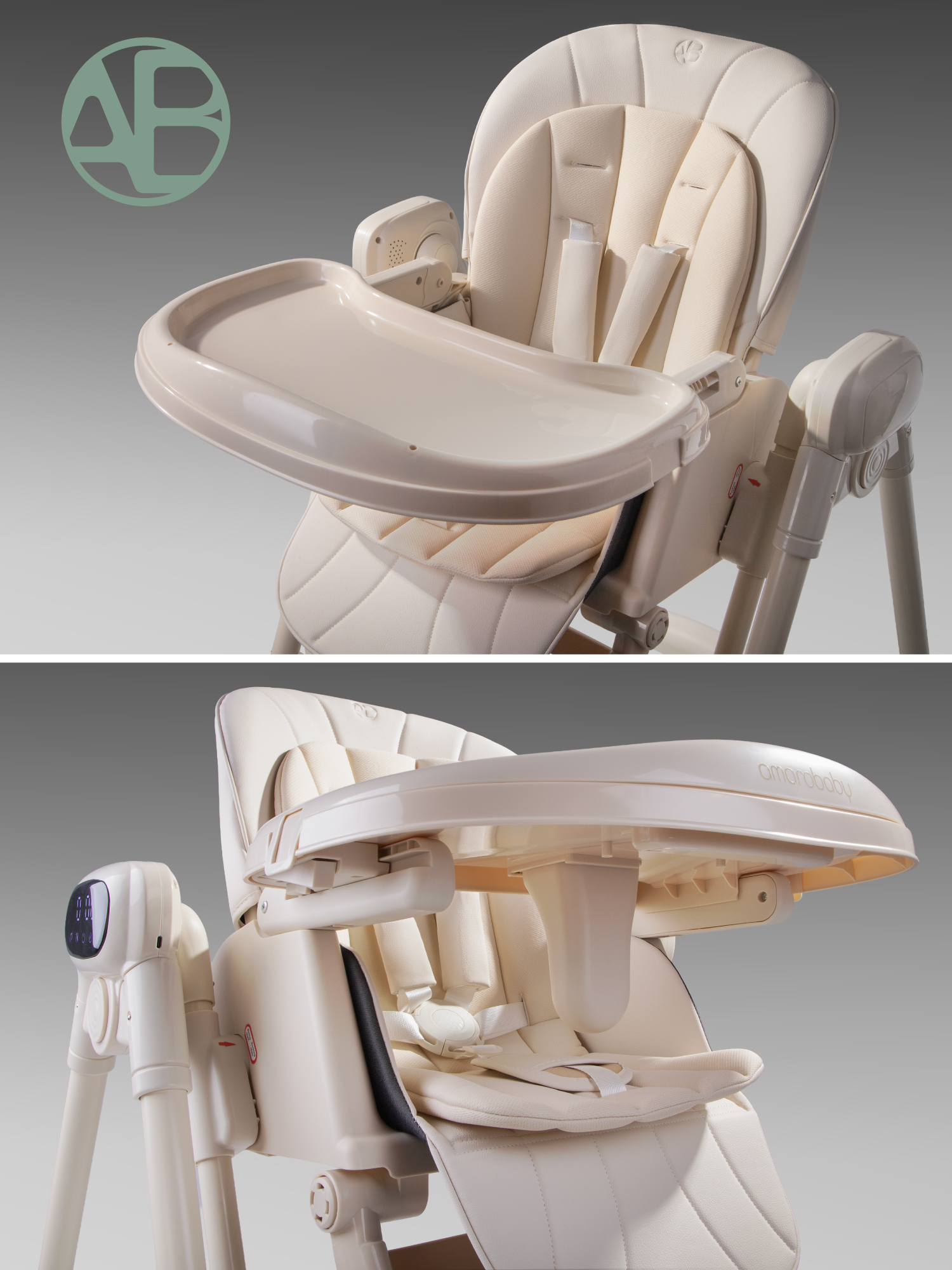 Стульчик для кормления Amarobaby Legacy бежевый - фото 24