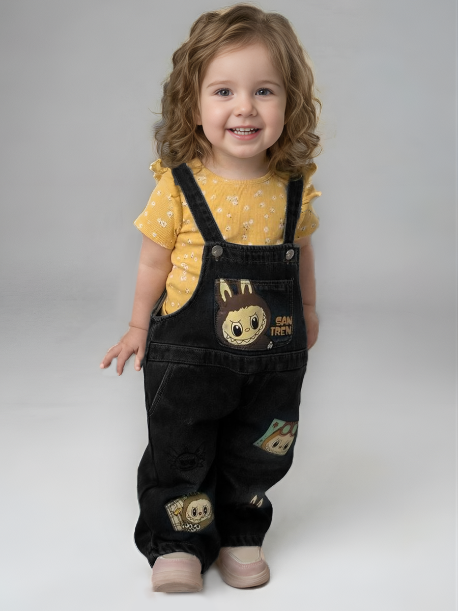 Полукомбинезон iUkoworld Полукомбинезон джинсовый детский на флисе - фото 5