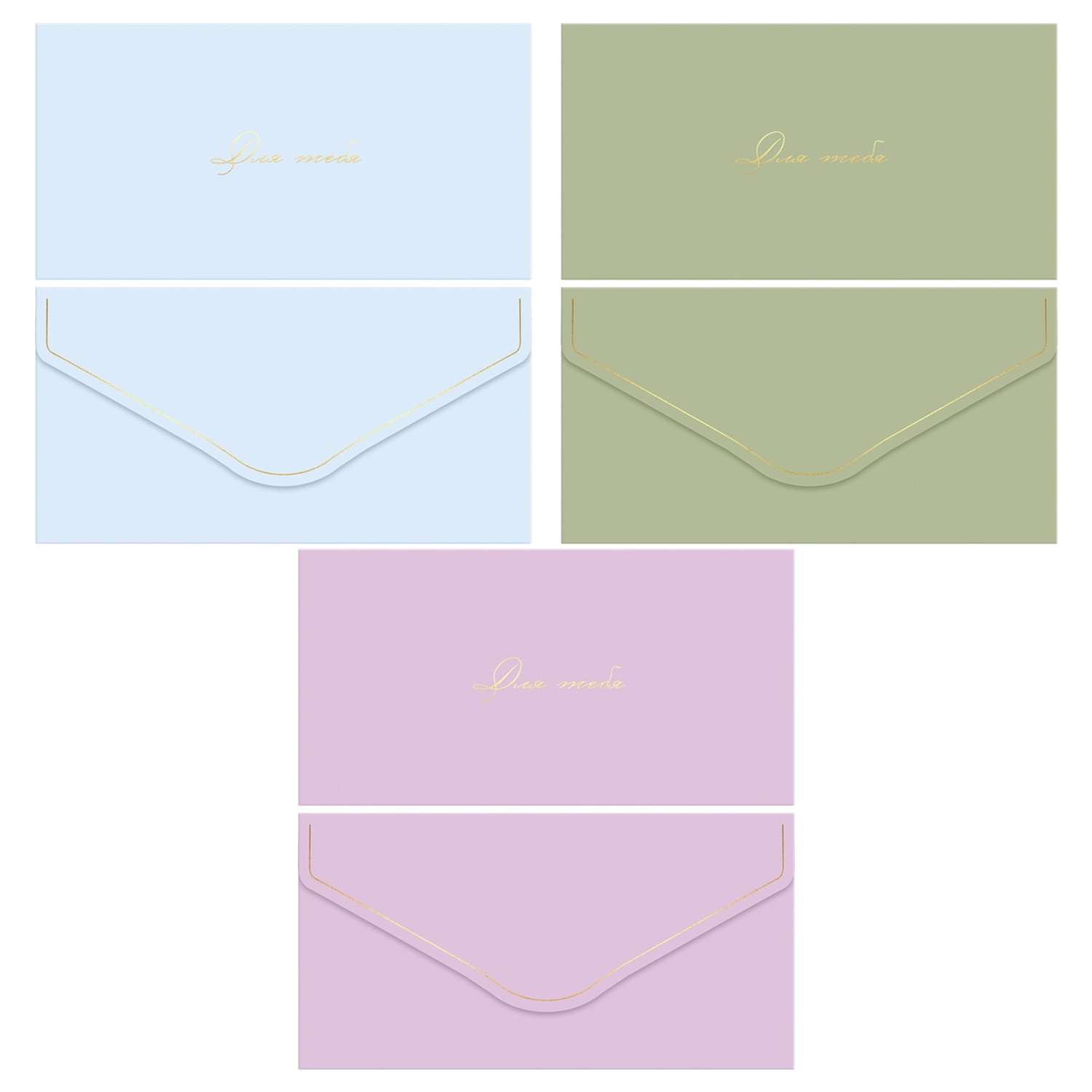 Конверт для денег Meshu 85*164мм soft-touch фольга в ассортименте - фото 2