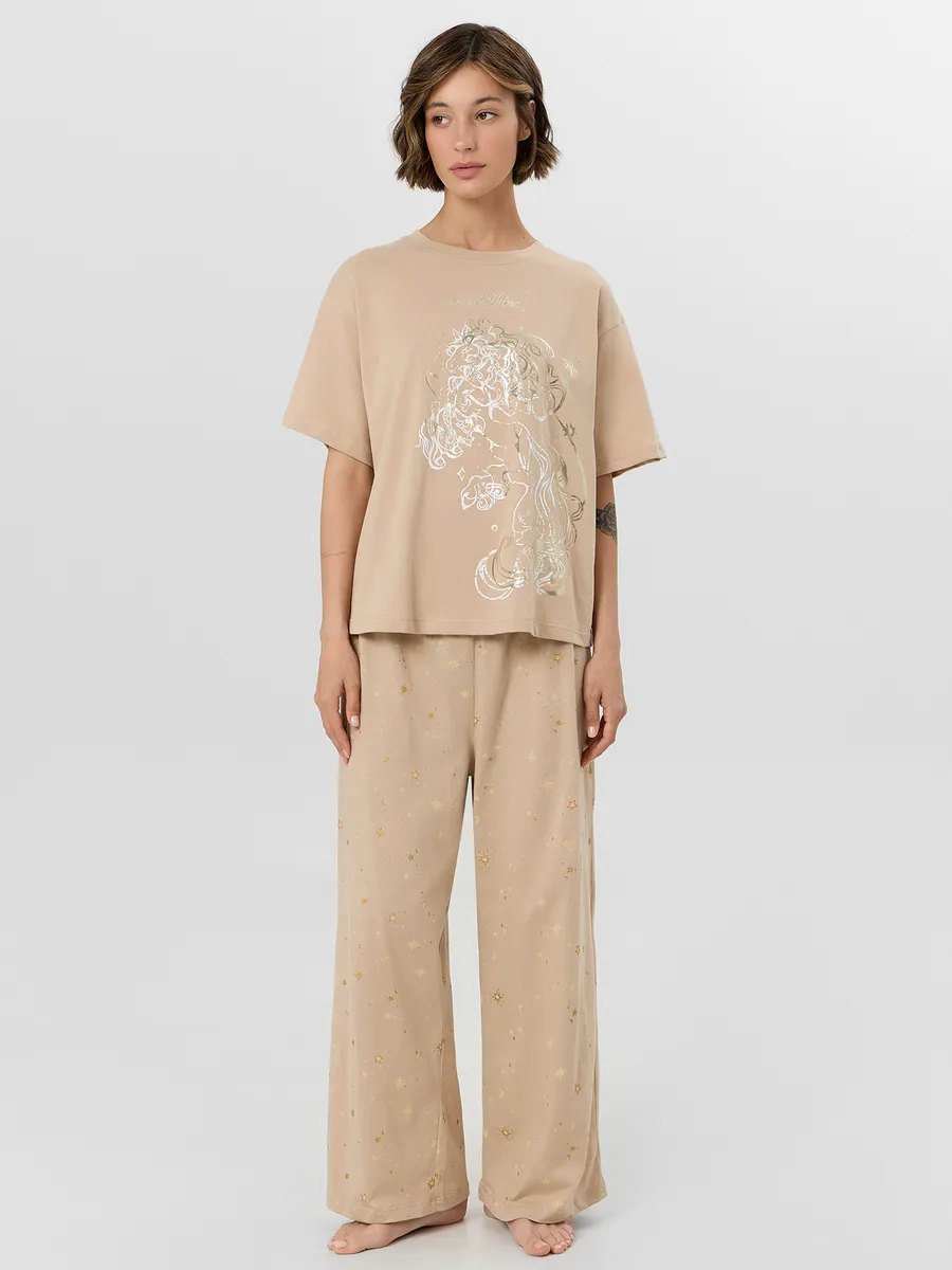 Пижама Mark Formelle (Марк Формэль) 592600/песочный +звезды на песочном - фото 1