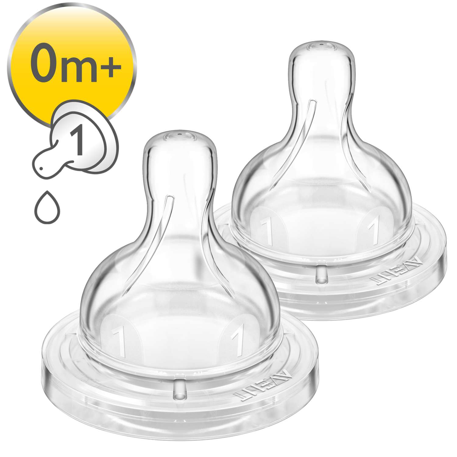 Соска Philips Avent Anti-Colic силикон (медленный поток) 2 шт. - фото 1