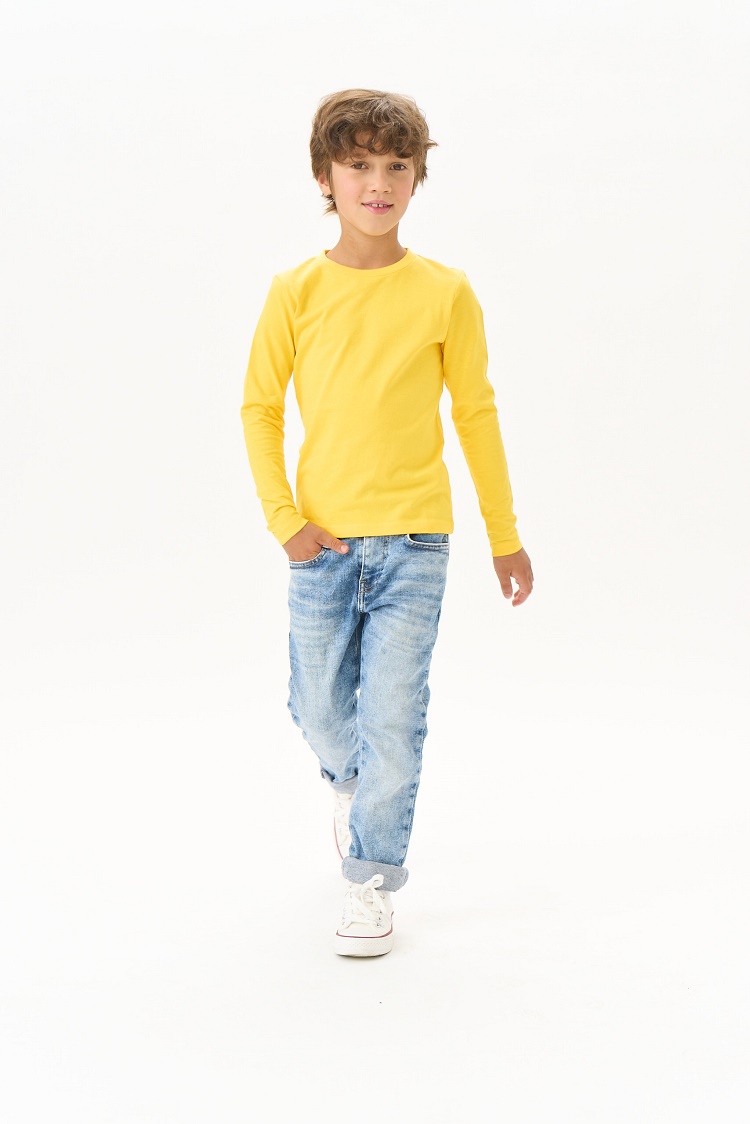 Лонгслив UZCOTTON K-L/Тем.желтый - фото 4