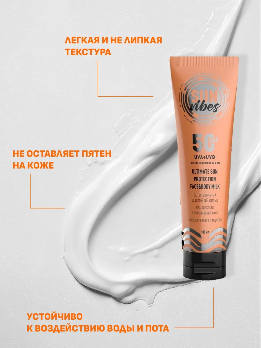 Солнцезащитная косметика SUN VIBES Увлажняющее молочко - фото 4