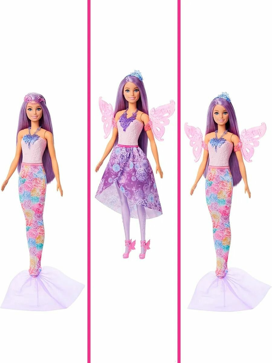 Кукла модельная Barbie JCP74 принцесса фея - русалка высота 29 см JCP74 - фото 5