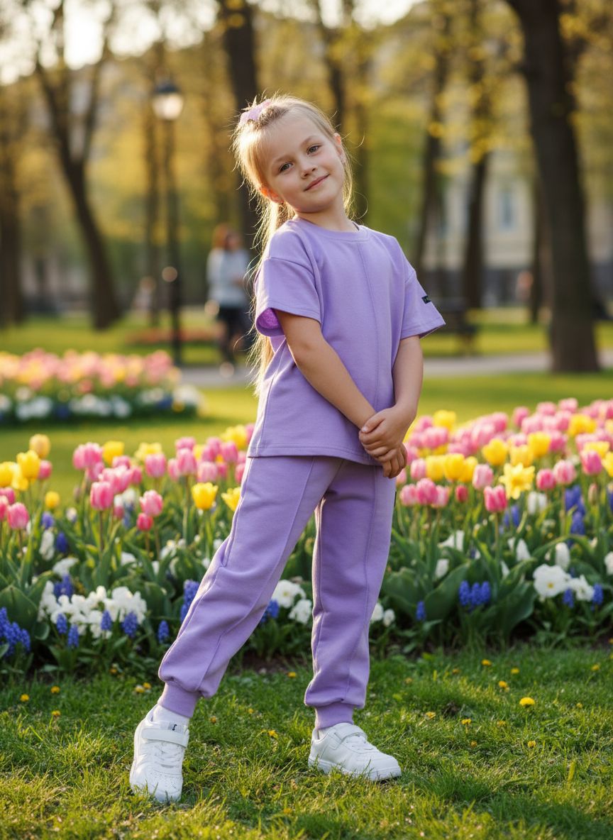 Спортивный костюм VEDDI 2080/6041фп-2024-сиреневый - фото 5