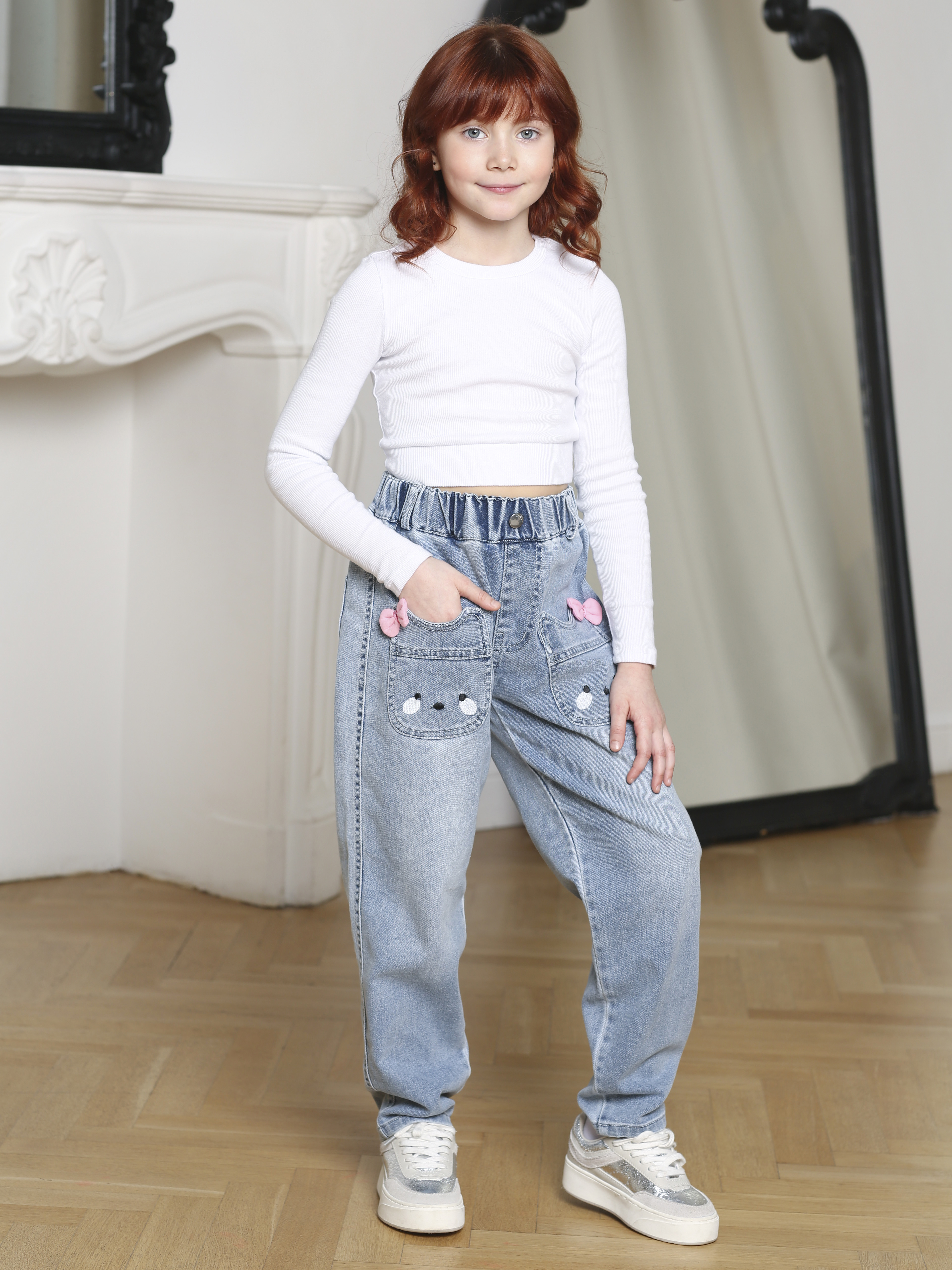 Джинсы-бананы СИНИЙ МИР RB1003A-IL - фото 12