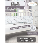 Бортик FunEcotex Звезды бежевый 4 дет.