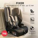 Автокресло Happy Baby Fixer Isofix 1/2/3 (9-36 кг) серый
