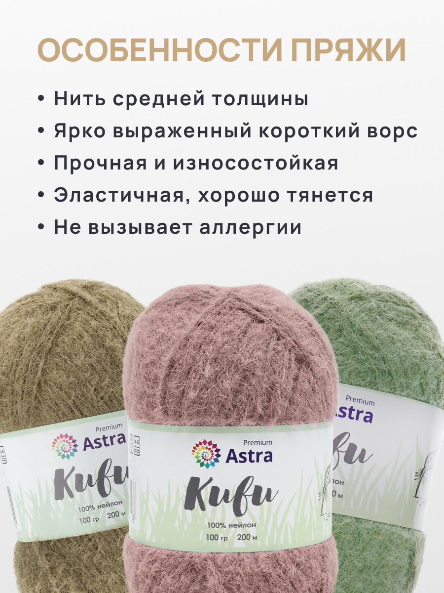 Пряжа для вязания Astra Premium 100г 200м 3шт - фото 3