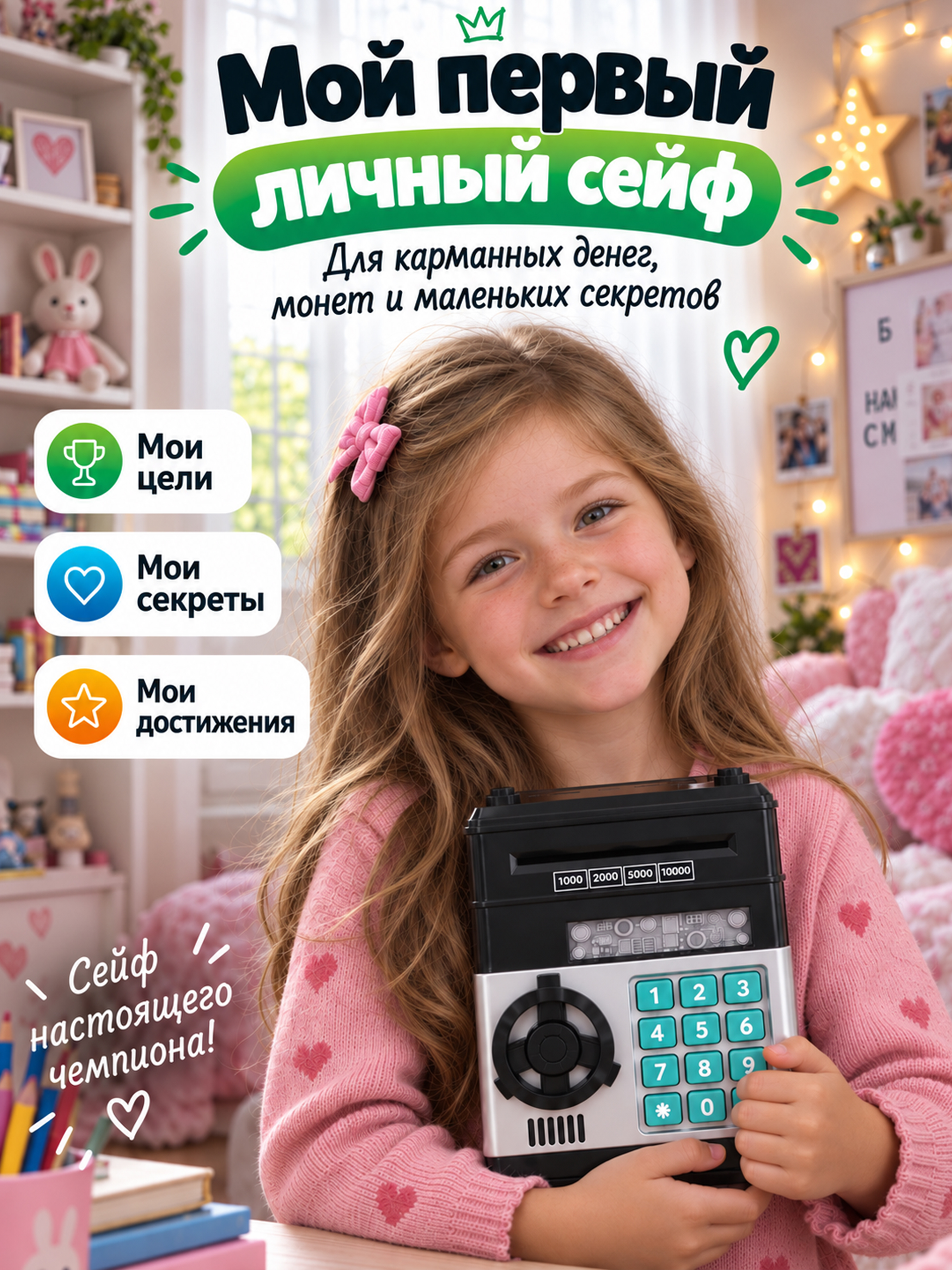 Игрушка Бестселлер c купюроприемником сейф - фото 5