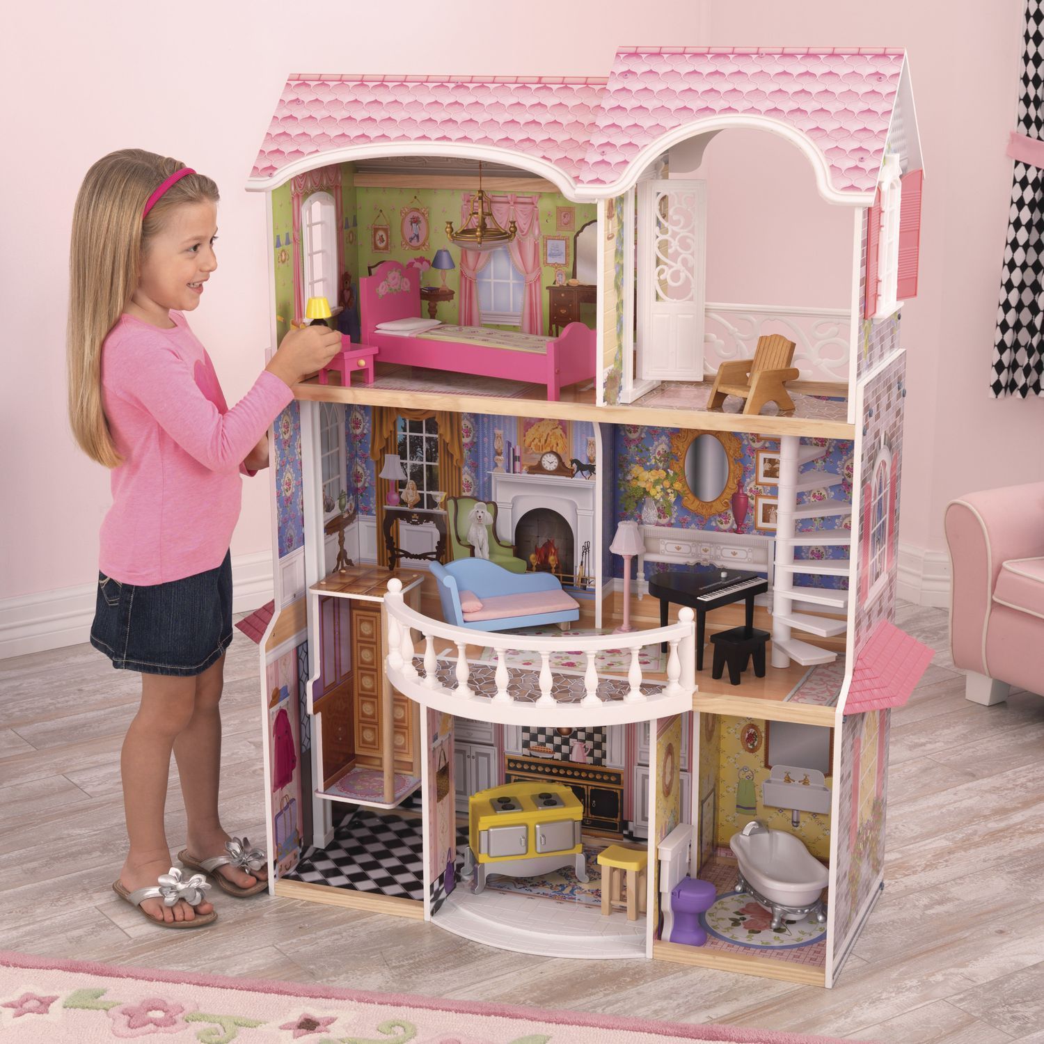 Домик для кукол KidKraft с мебелью 65907_KE - фото 1