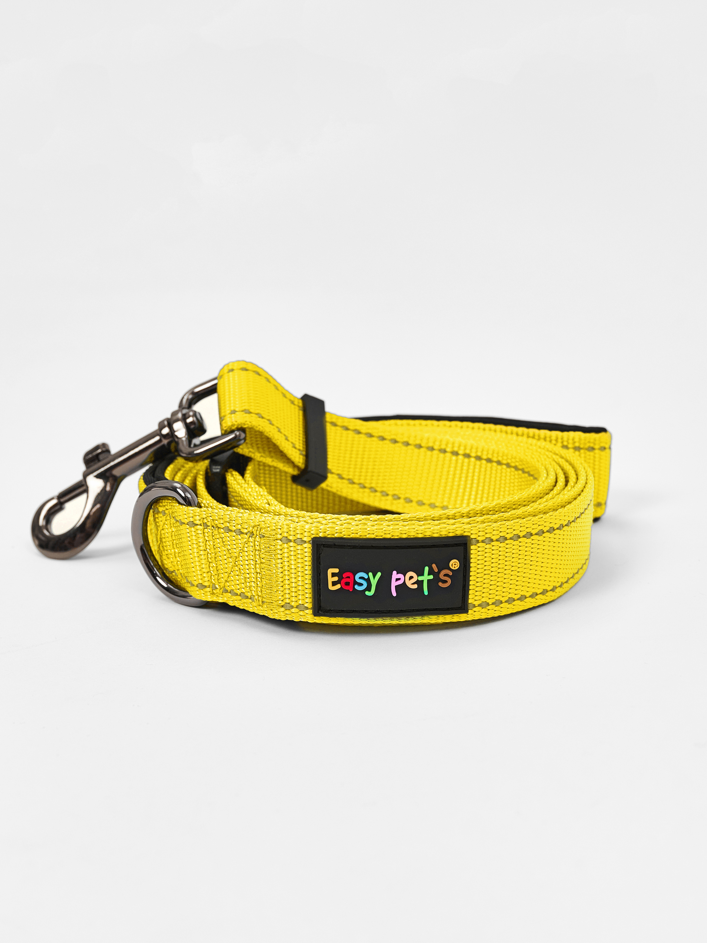 Поводок для собак с неопреновой ручкой Easy Pets 211 цвет Желтый р-р L 2,5см 210см - фото 11