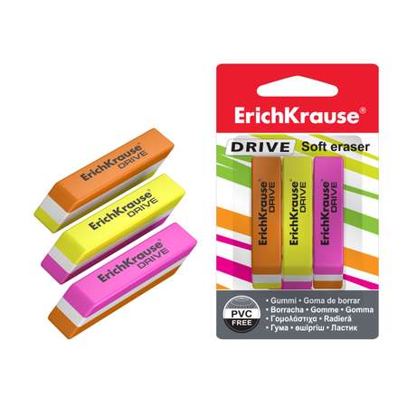 Ластик ErichKrause Drive 3 шт.