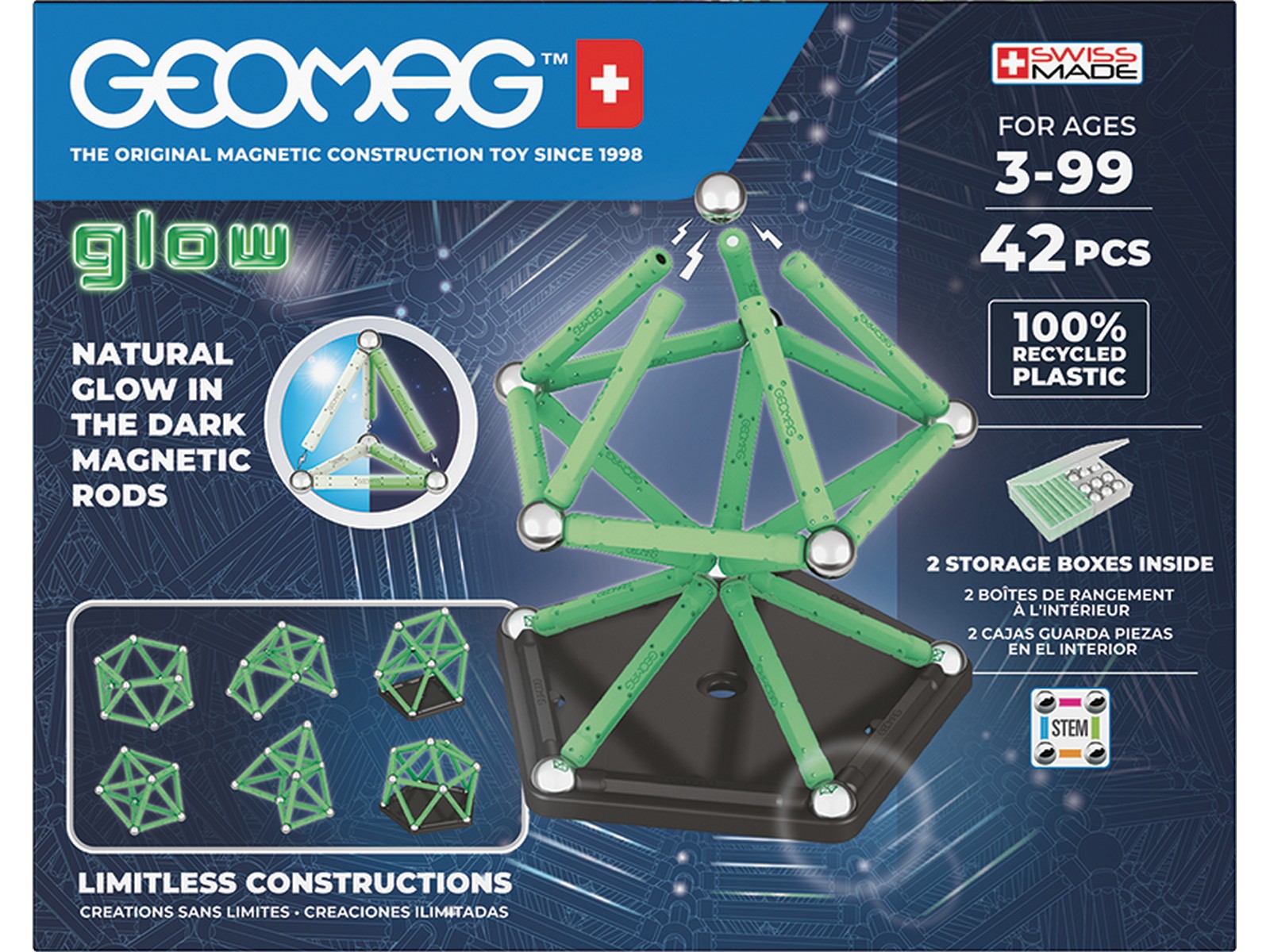 Конструктор Geomag магнитный 42 дет. - фото 1
