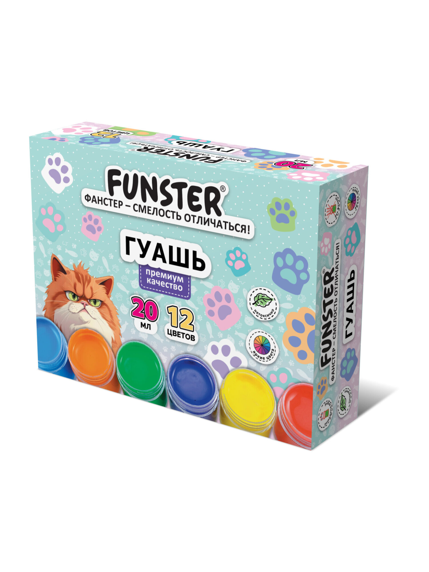 Краски гуашь Funster 12 цв. - фото 2