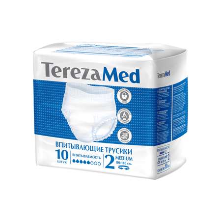 Подгузники-трусики TerezaMed впитывающие Medium №2 80-100 см 10 шт