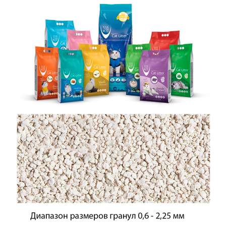 Наполнитель для кошек Van Cat комкующийся без пыли с ароматом Лаванды пакет 10 кг