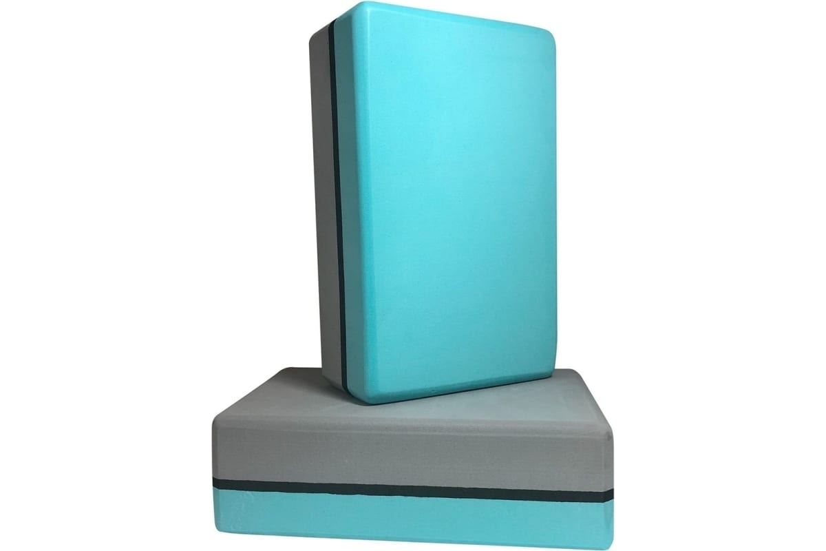 Набор блоков для йоги 2 шт ZDK Nonstopika голубой/черный/серый 23*15*10 см 200 г - фото 5