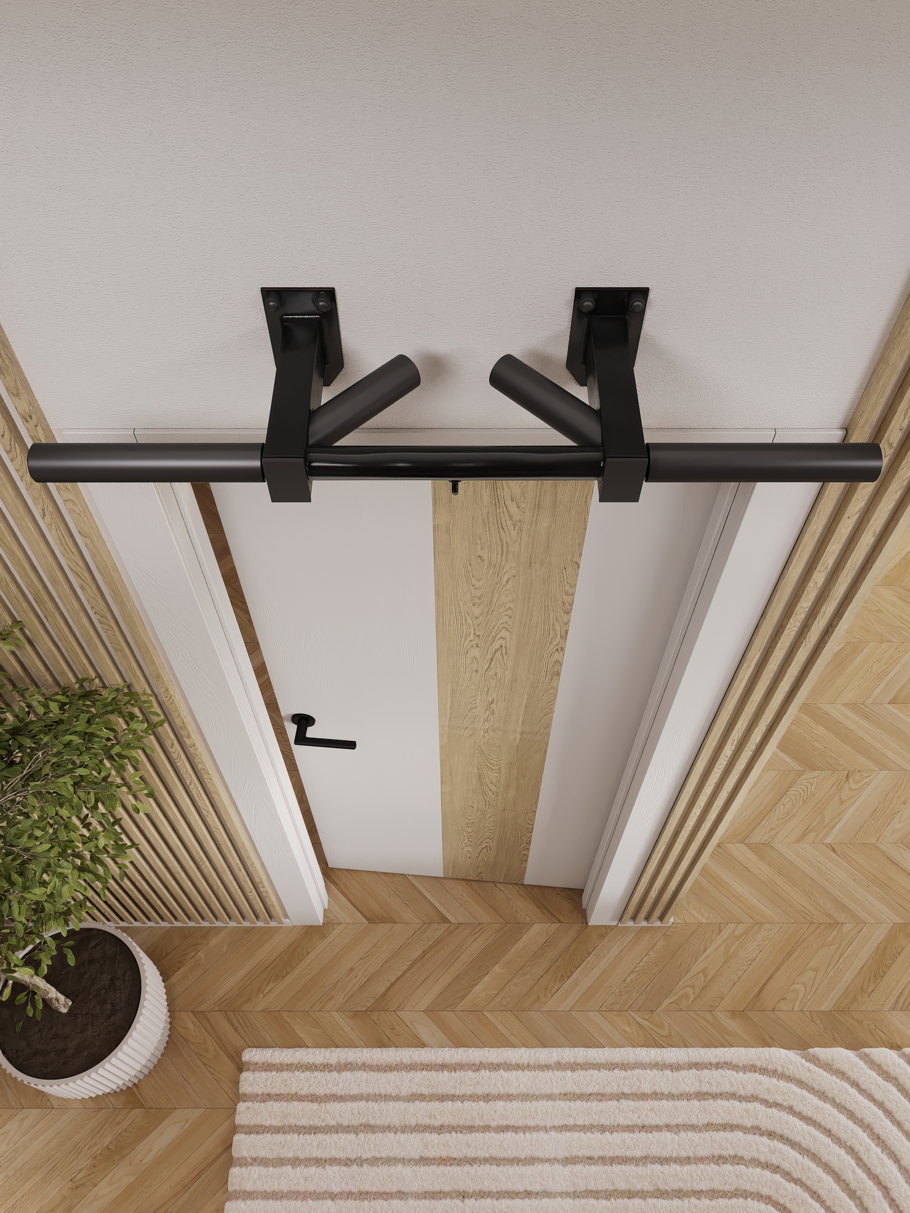 Турник наддверный "Бизон" PRO - прорезиненное покрытие - фото 1