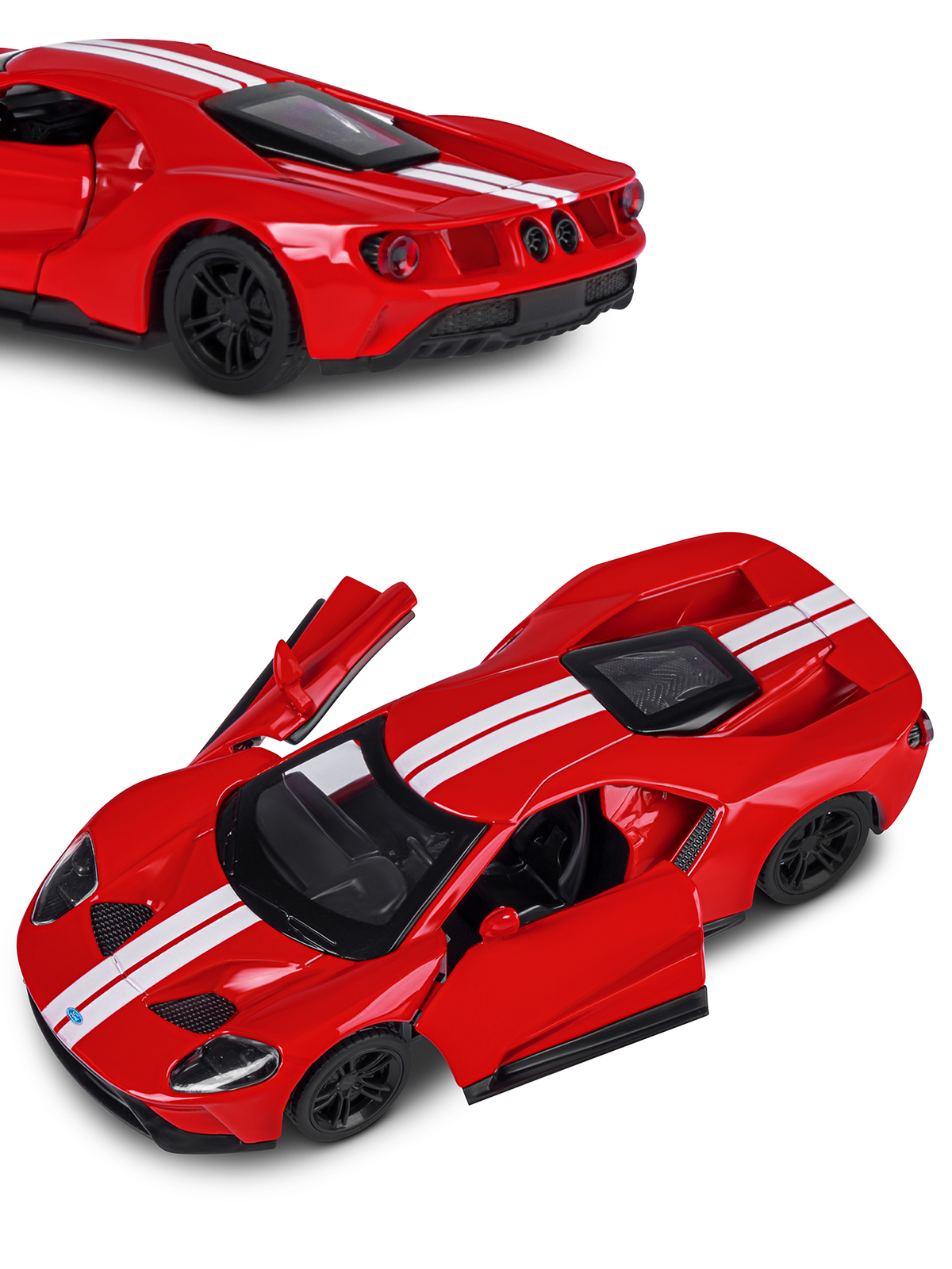 Автомобиль АВТОпанорама Ford GT 1:40 JB1200139 - фото 9