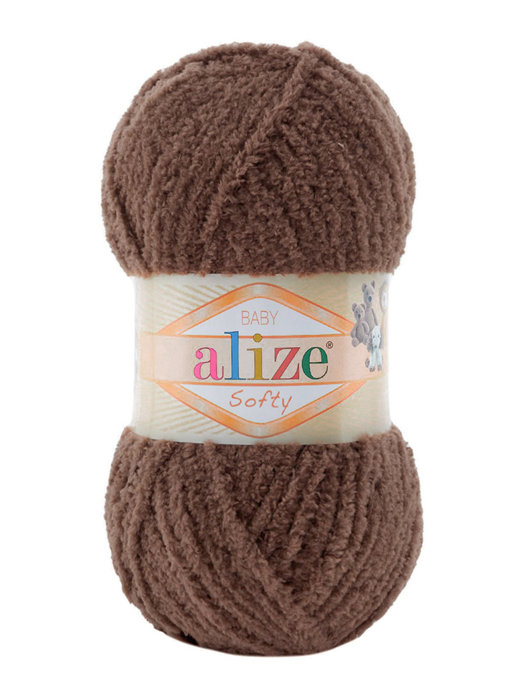 Пряжа плюшевая для игрушек и пледов Alize 50г 115м 5шт - фото 4
