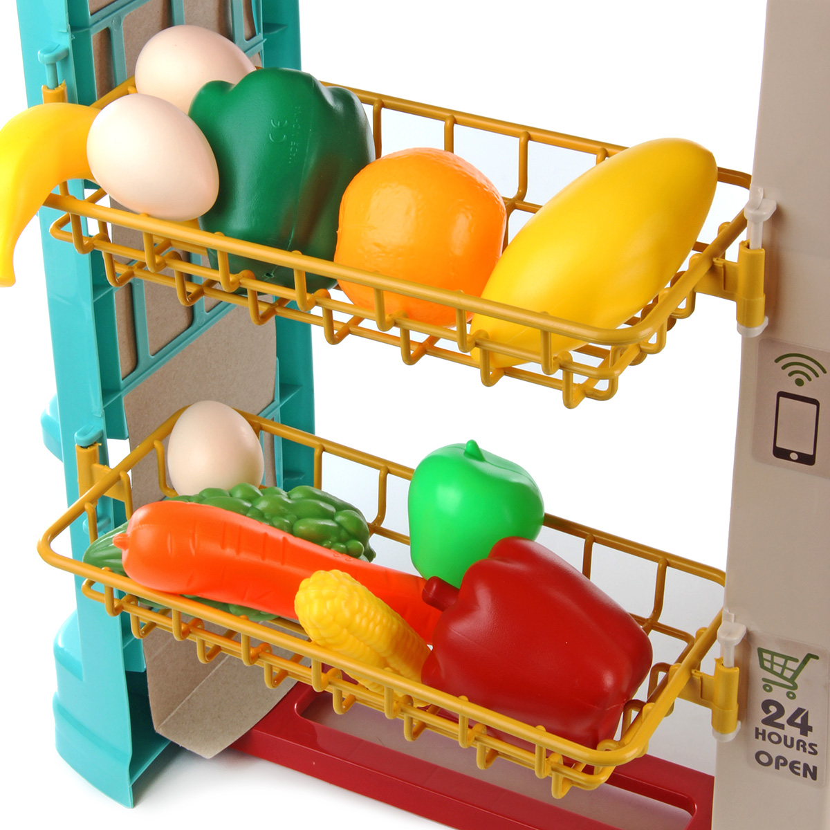 Игровой набор Veld Co тележки и корзинки, прилавок, касса, продукты - фото 15