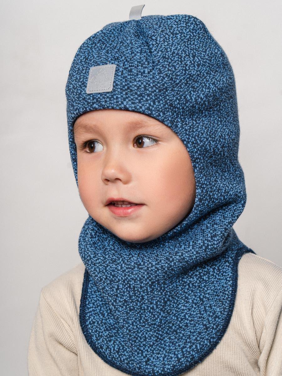 Шапка-шлем ПриКиндер MH3-6070/1 Цвет: Голубой меланж - фото 2