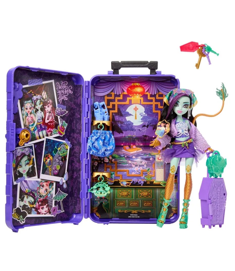 Кукла модельная Mattel Monster High Джинафаер Лонг с чемоданом высота 30 см JDR52 - фото 4