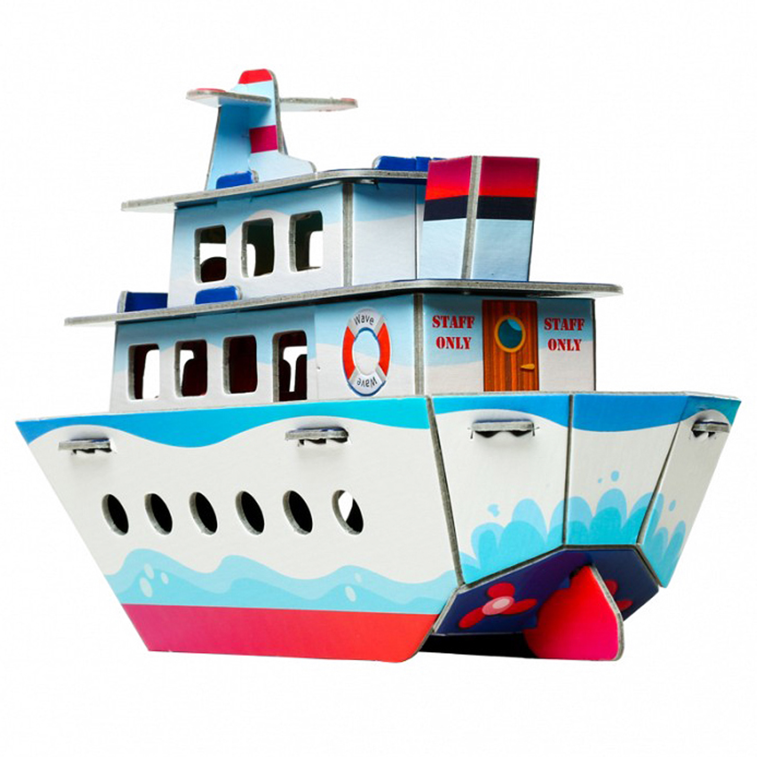 Игрушка из картона Умная бумага Сборная Кораблик 432 432 - фото 2