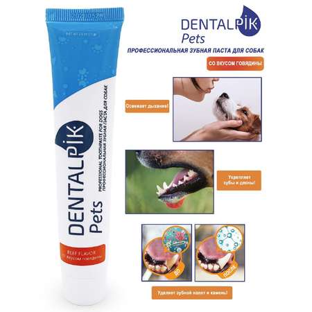 Зубная паста Dentalpik Pets для собак вкус говядина 75 г