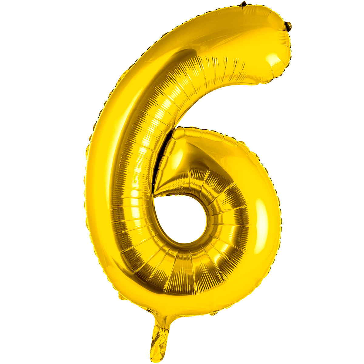 Шар воздушный Веселая затея Цифра 6 Gold 40см - фото 1