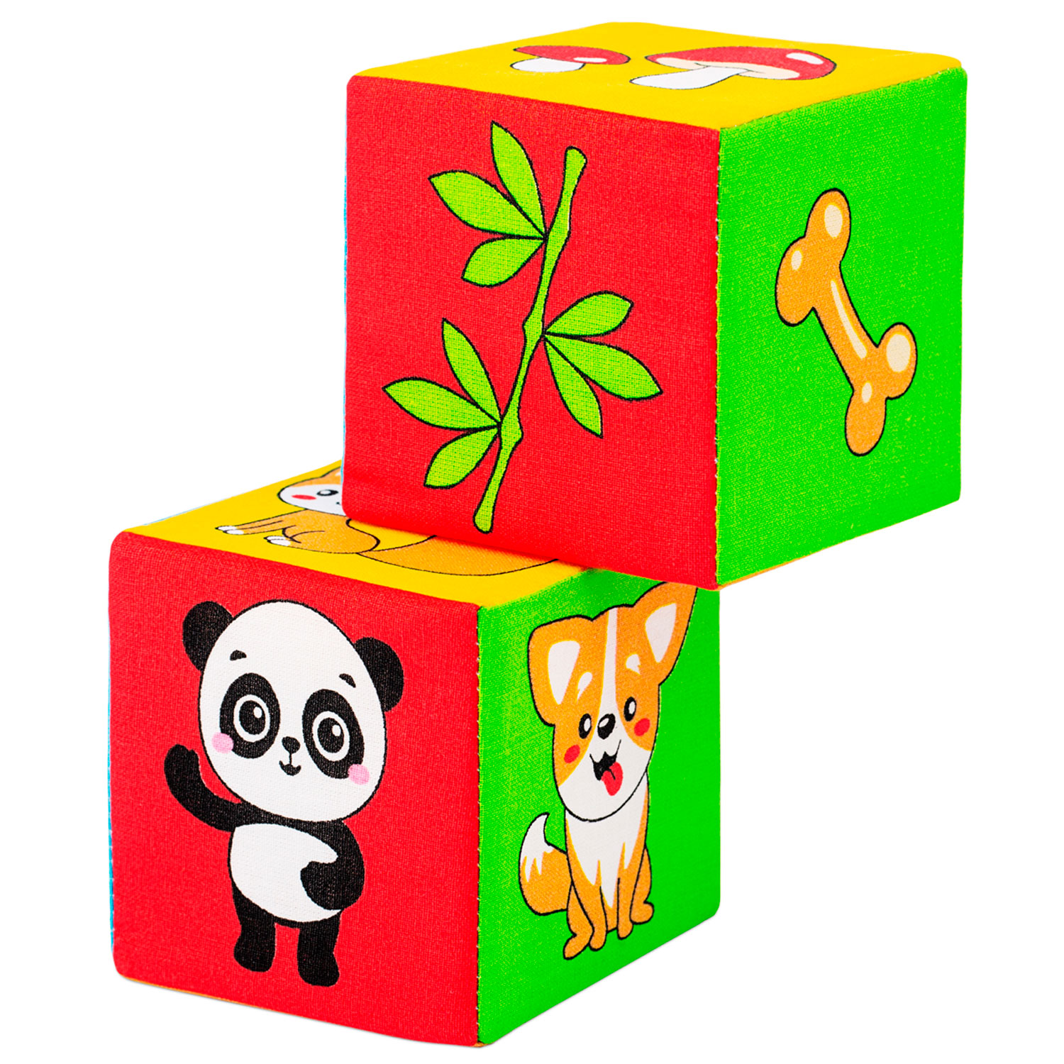 Игрушка Мякиши кубики Кто что ест - фото 6