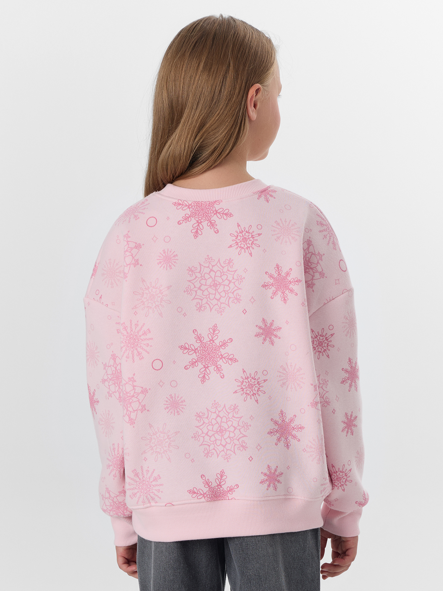 Свитшот Mark Formelle (Марк Формэль) 127897/1/снежинки на розовом нектаре - фото 6