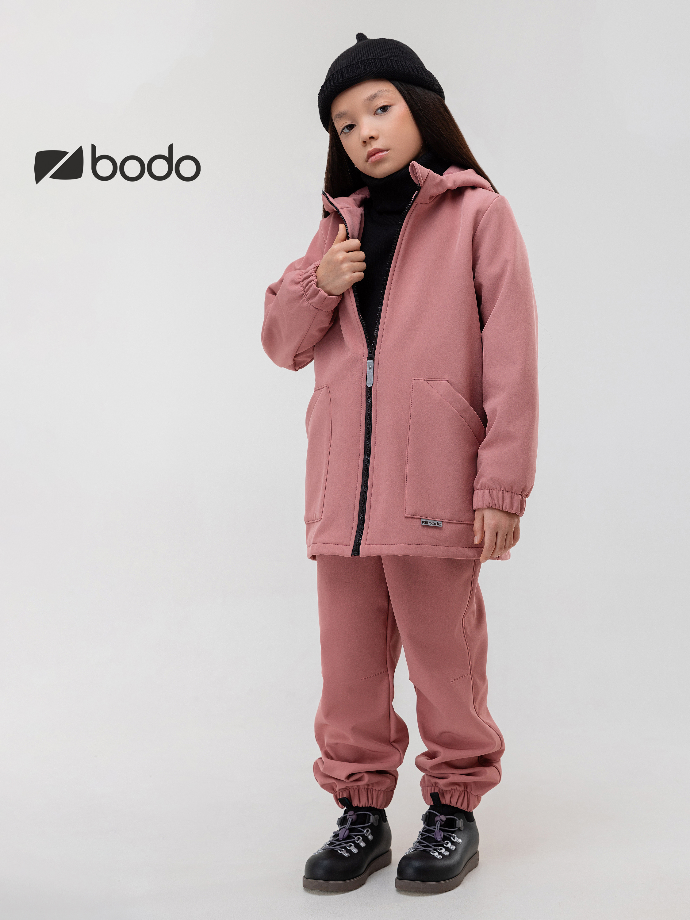 Костюм Bodo 32-47МU_серо-розовый - фото 2
